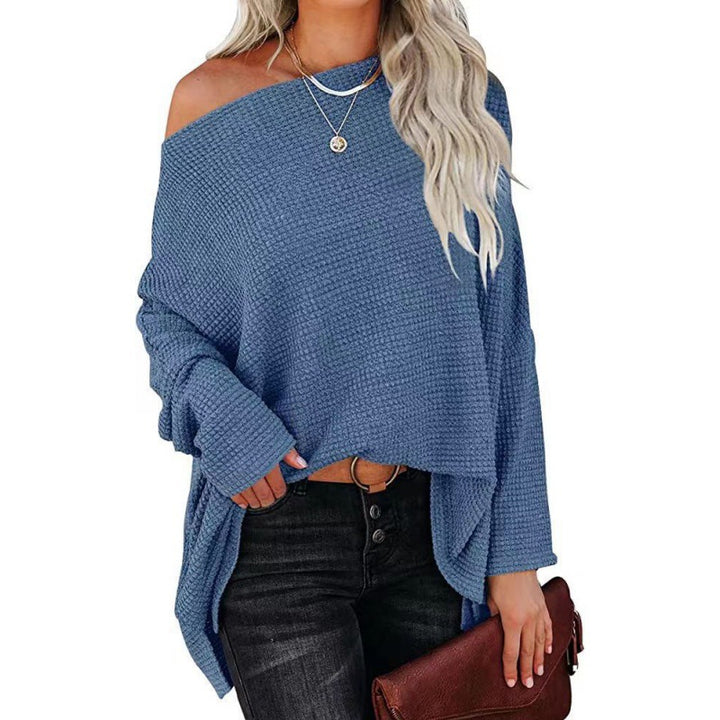 Dame Oversized Vaffelstrik Pullover Stilla