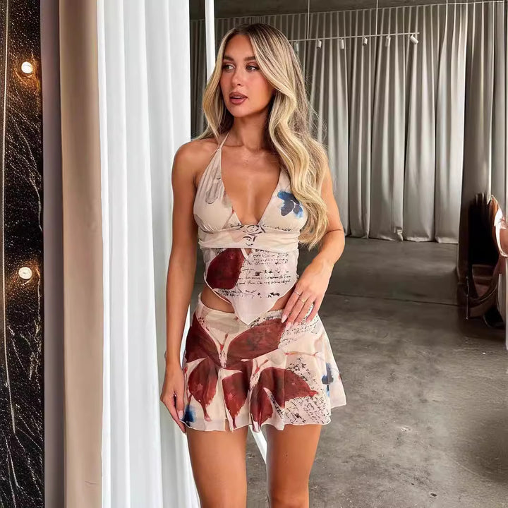 Dame sommerkjole med floralt design Skovae