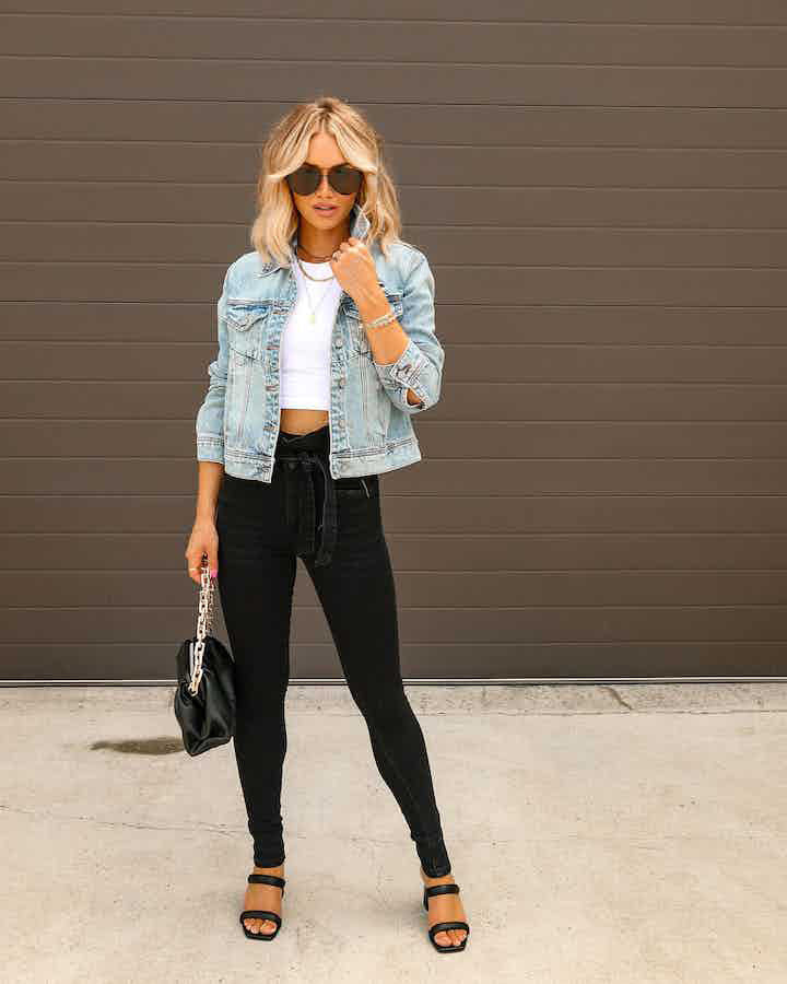 Dame Jeansjakke Stilla