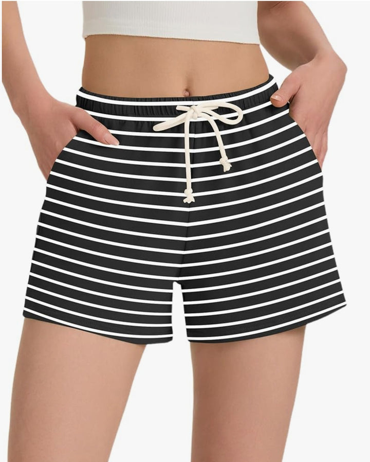 Dame stribede Comfort Fit svømshorts Stilla