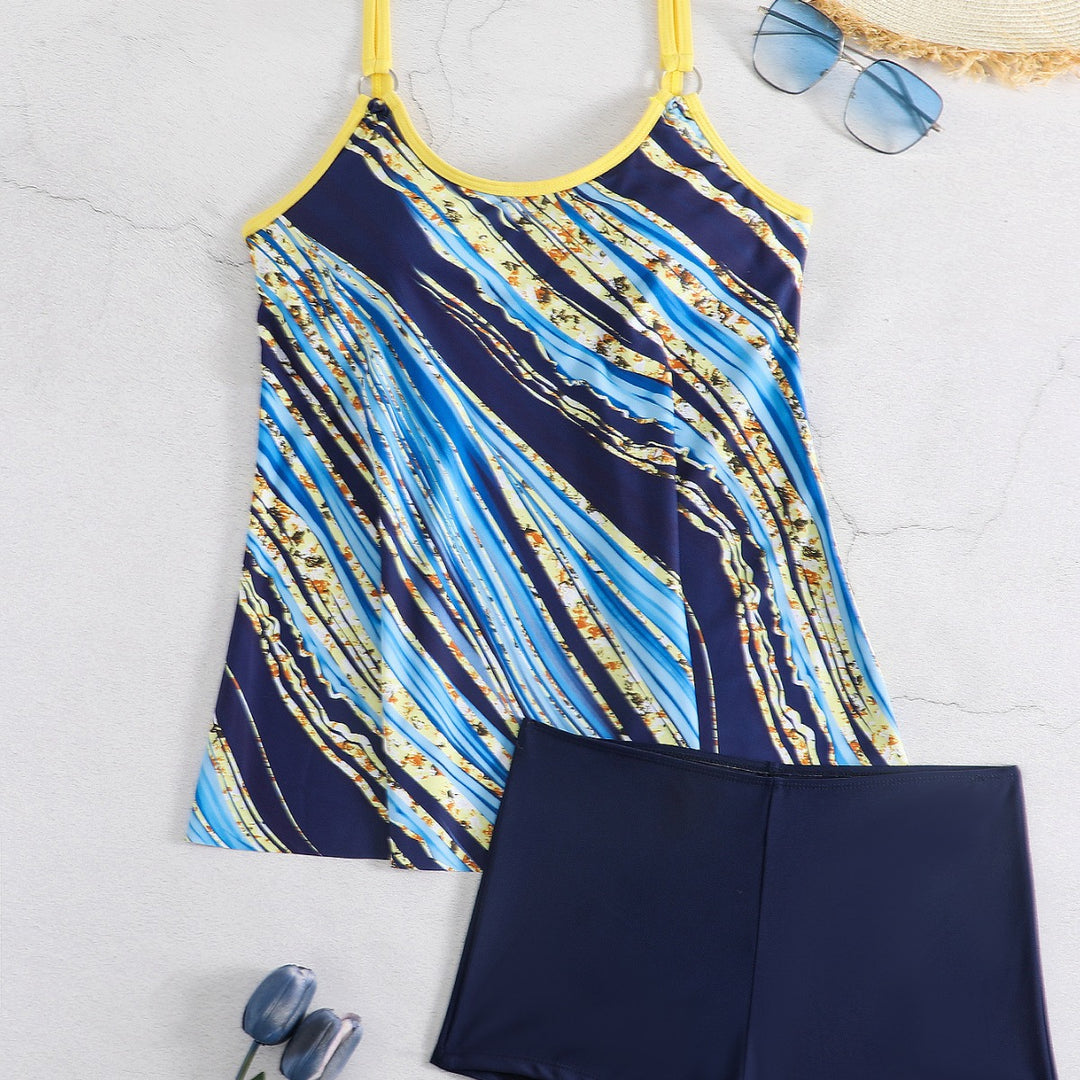 Dame Tankini med afslappet snit og legende mønster Stilla