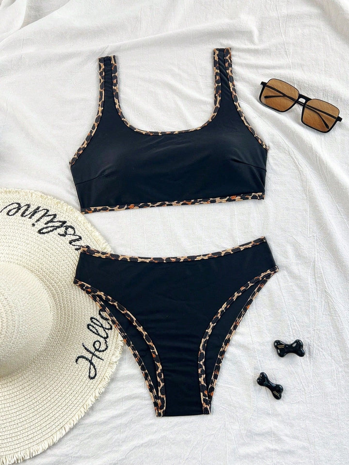 Damer Højskåret Bikini med dyredesign Skovae