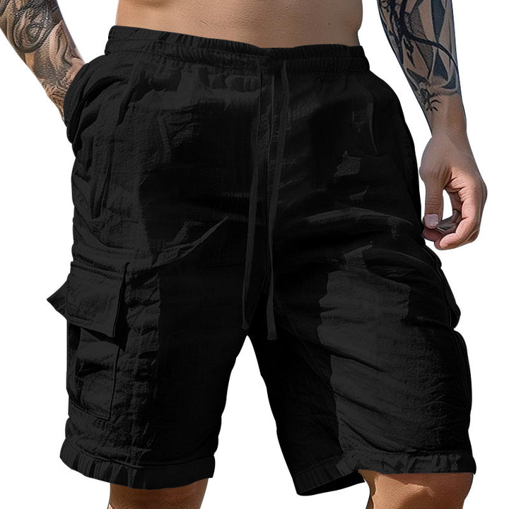 Herrer Cargo-Shorts med elastisk talje og alsidige lommer Stilla