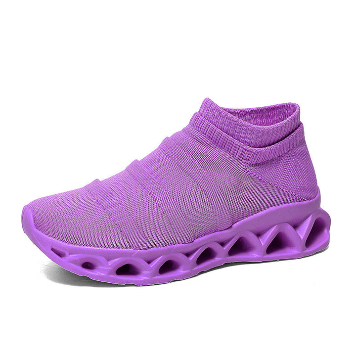 Dame Let Slip-On Sport Sneakers med Åndbart Mesh-Design Stilla