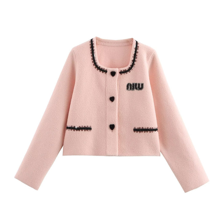 Femme Charmant Tekstureret Strik Cardigan Stilla