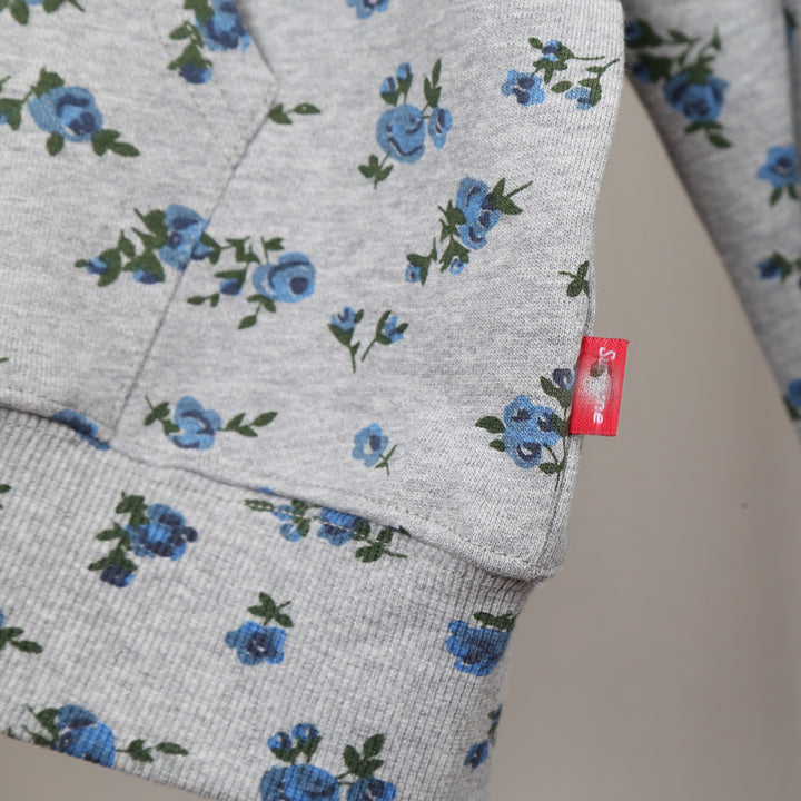 Femme Floral-Print Zip-Up Hoodie Stilla