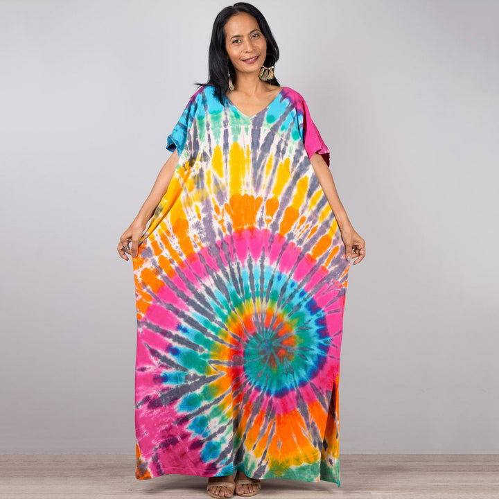 Dame maxikjole i batikstil Stilla