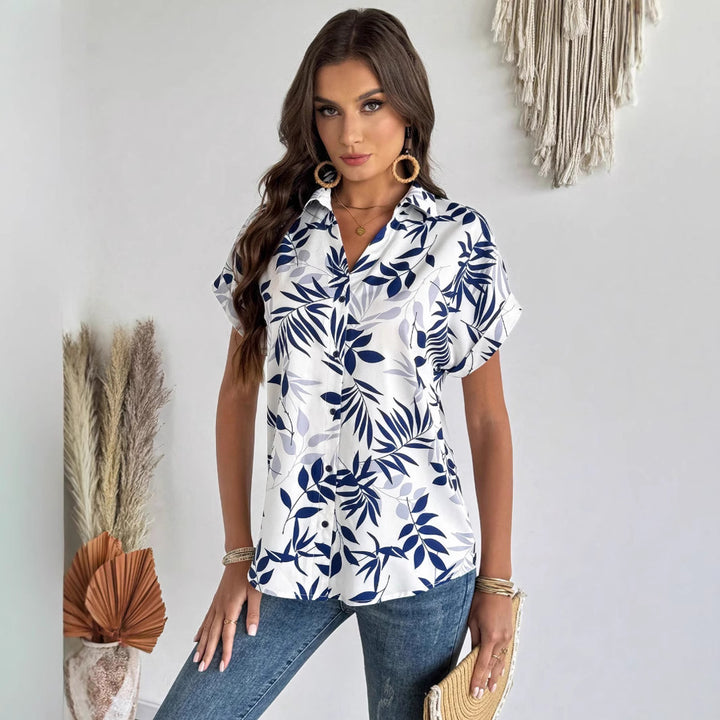 Damebluse med floraltryk Stilla