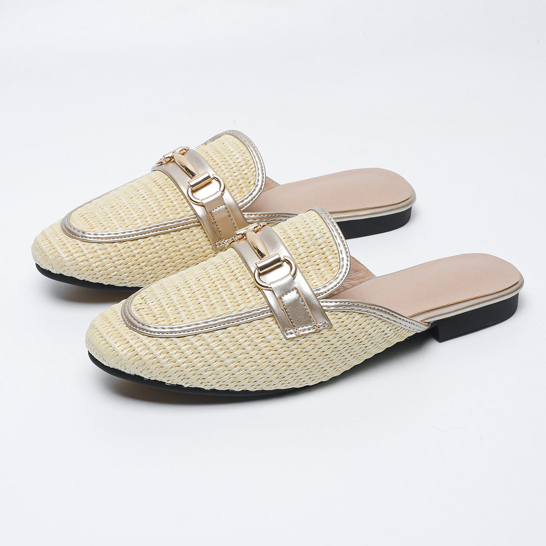 Dame Slip-On Mokkasiner med dekorativ spænde lukning Stilla