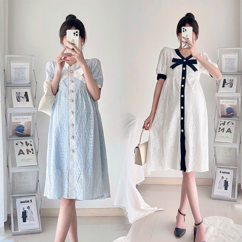 Femme Elegante Knap-Up Kjole Stilla