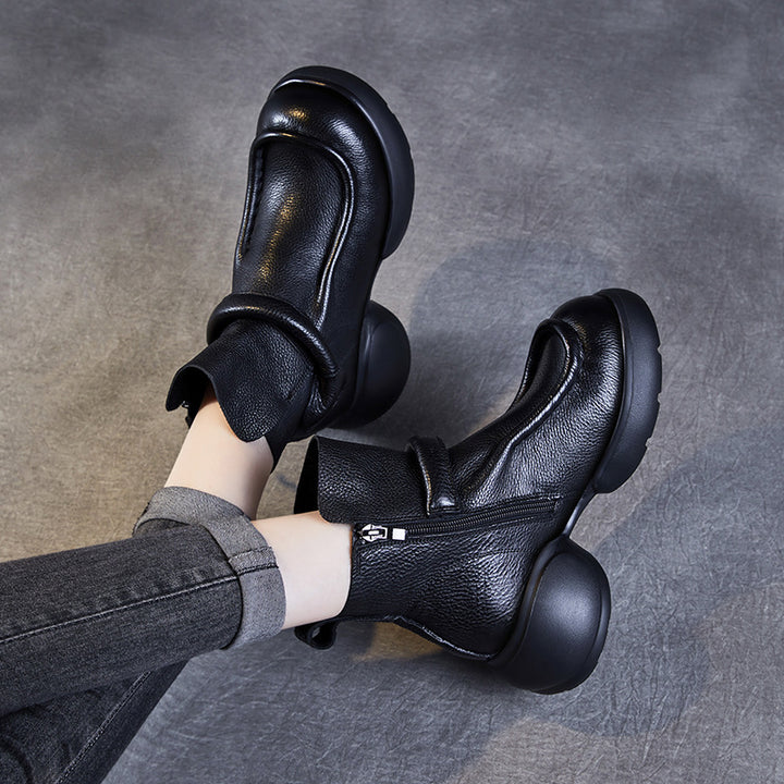 Dame High-Top Chunky Støvler med Vikledesign Stilla