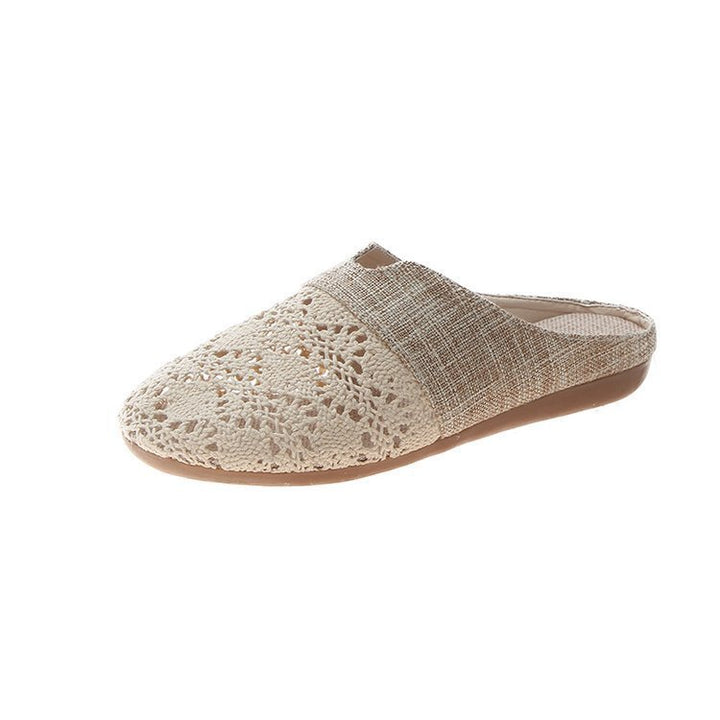 Dame åbne slippers med filigran hækledesign og komfortabel sål Stilla