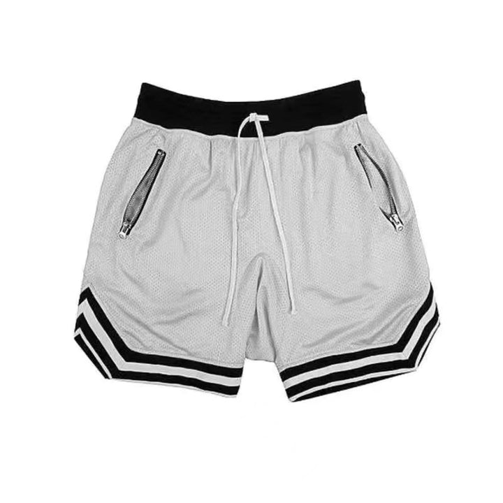 Herrer Sporty Træningsshorts med åndbart mesh-materiale og sidelommer med lynlås Stilla