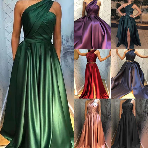 Dame Elegant A-linje Aftenkjole med off-shoulder design og raffinerede folder Stilla