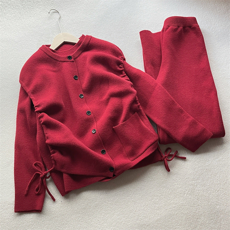 Kvinders chunky strikket cardigan med praktiske sidelommer og knaplukning Stilla