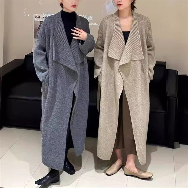 Femme Longline Strik Duster Cardigan Stilla