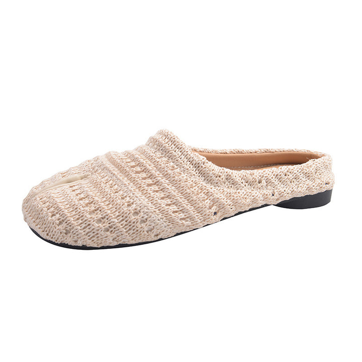 Dame Strukturgewebe Slide Mules Stilla