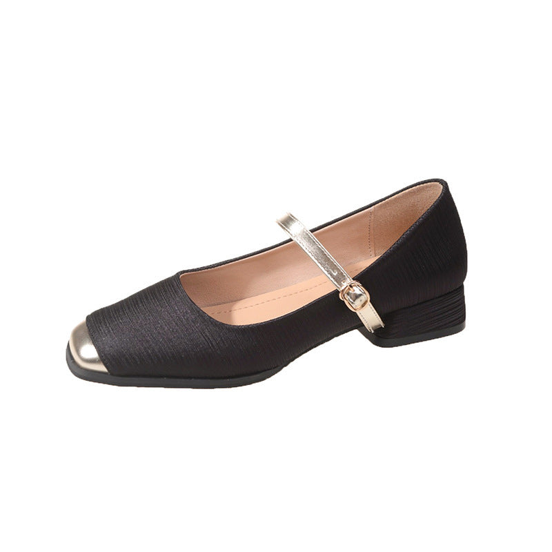 Damer elegante Mary Jane Ballerinas med metalliske accenter Stilla