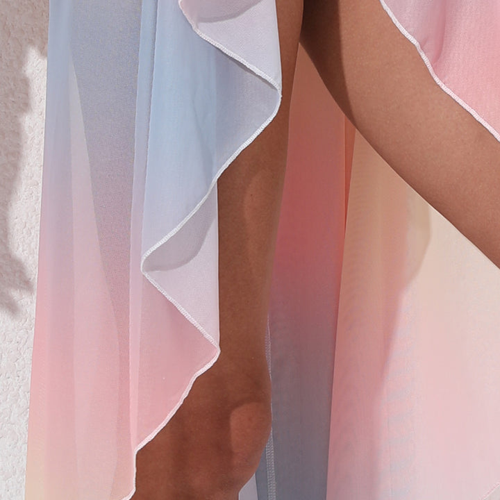 Dame luftig Strandkimono med farverigt batikdesign Stilla