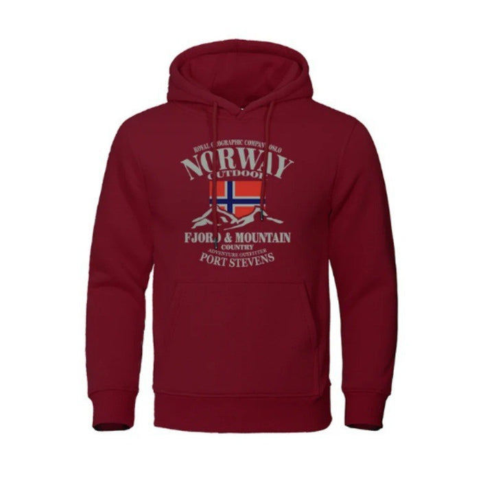 Herredug med iøjnefaldende udendørsprint og komfortabel pasform Skovae