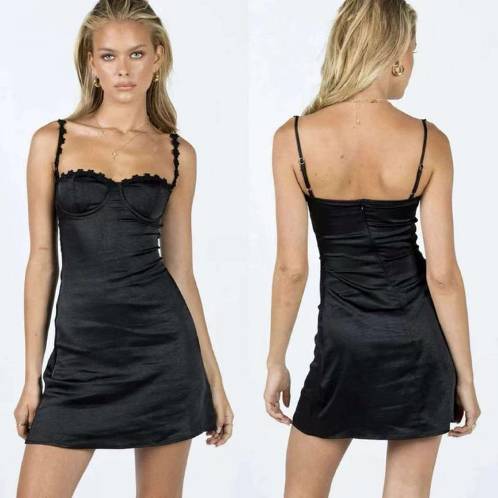 Dame Elegant bølget Minikjole Stilla