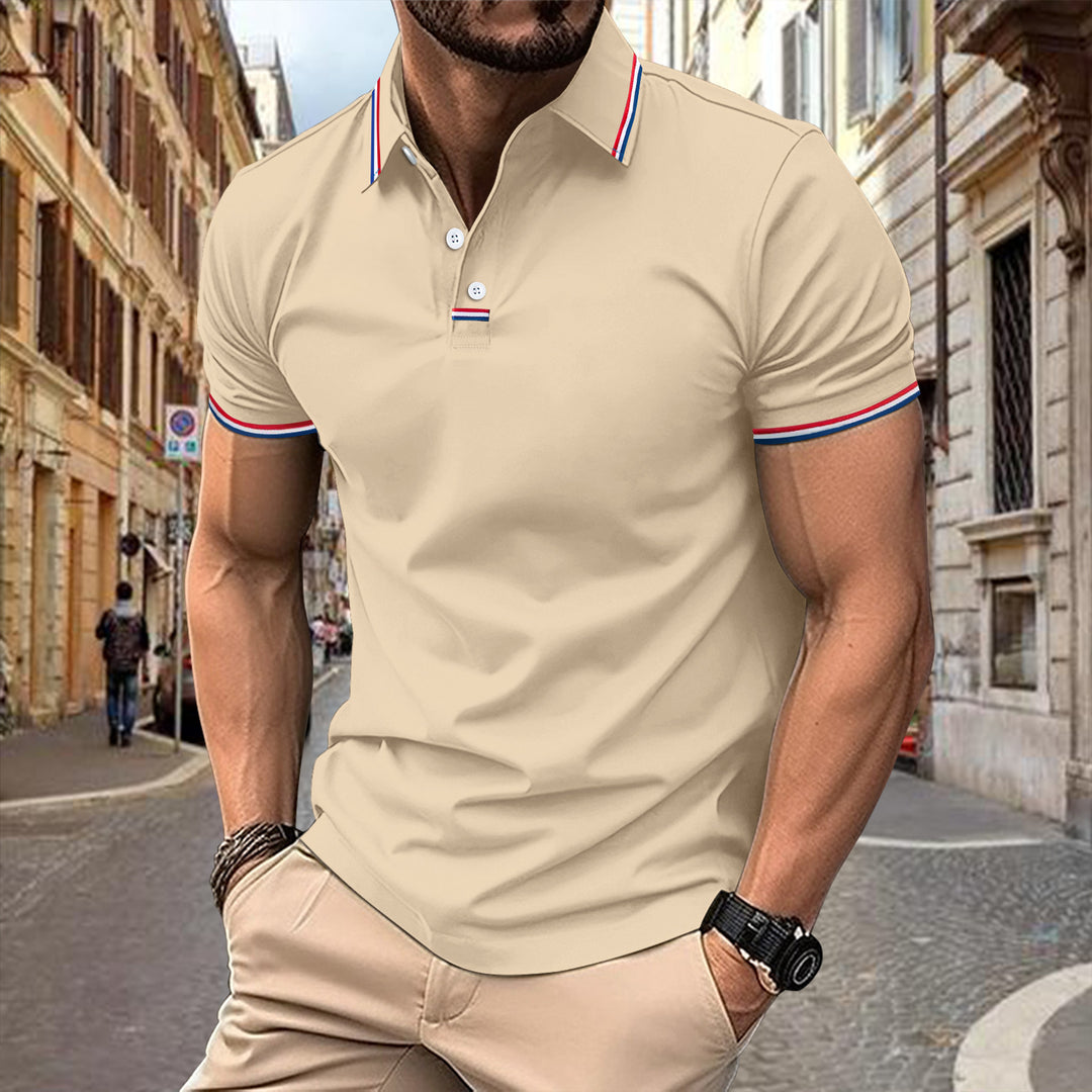 Herrernes elegante og sporty polo skjorte med struktureret krave Stilla