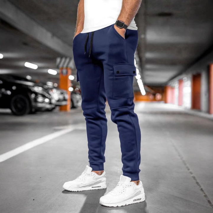 Herre moderne Cargo-joggingbukser med elastisk talje og praktiske lommer Stilla
