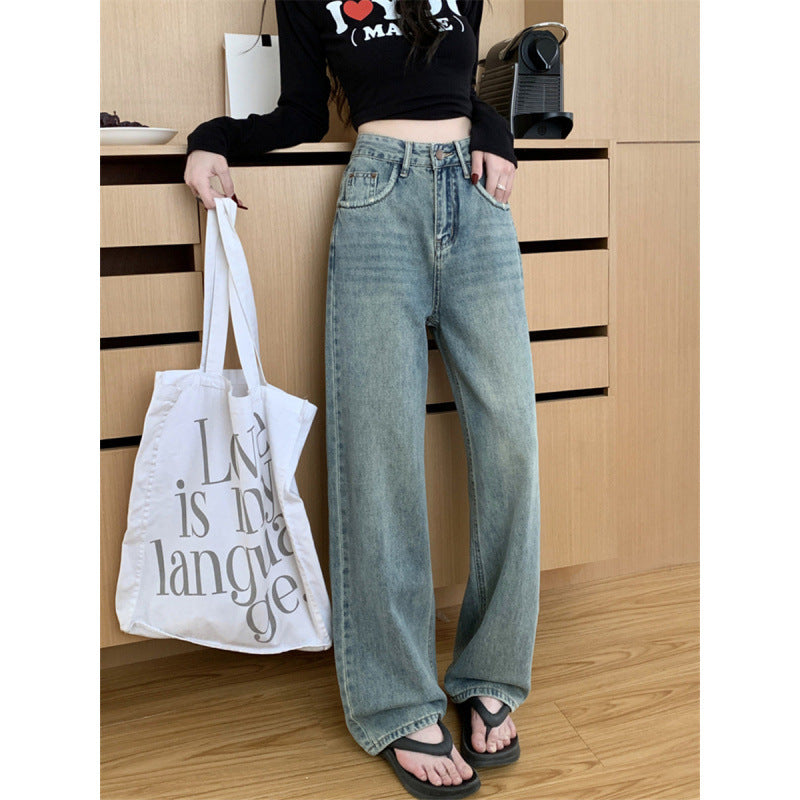 Femme Distressed Vid Bens Denim Bukser Stilla