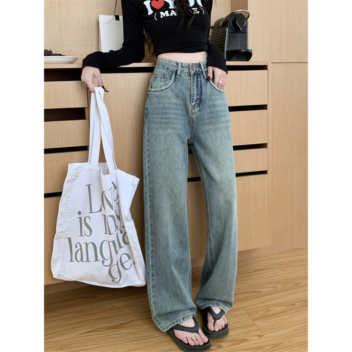 Femme Distressed Vid Bens Denim Bukser Stilla