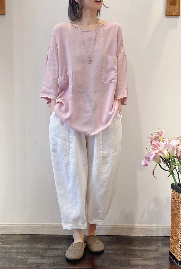 Dame Oversized Lommer Tunika Top Stilla