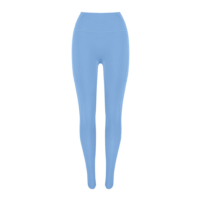 Dame højtaljede fitness-leggings i åndbart materiale Stilla