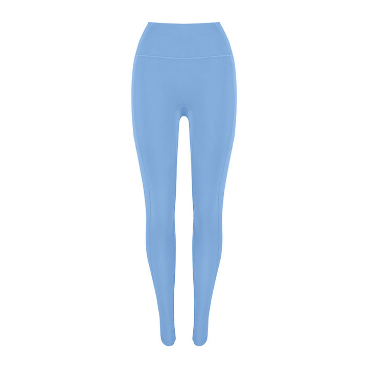 Dame højtaljede fitness-leggings i åndbart materiale Stilla