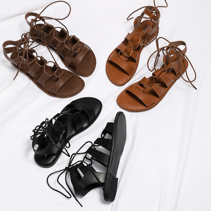 Dame sandaler i gladiator-stil Stilla