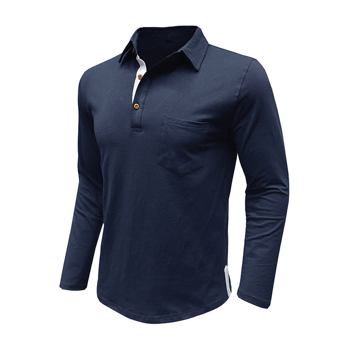 Herre Langærmet Polo T-shirt Stilla