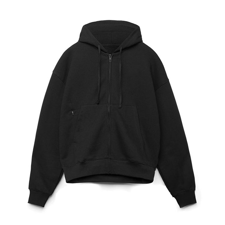 Herrer Cozy Zip-Hoodie med frontlomme og blødt fleecefôr Stilla
