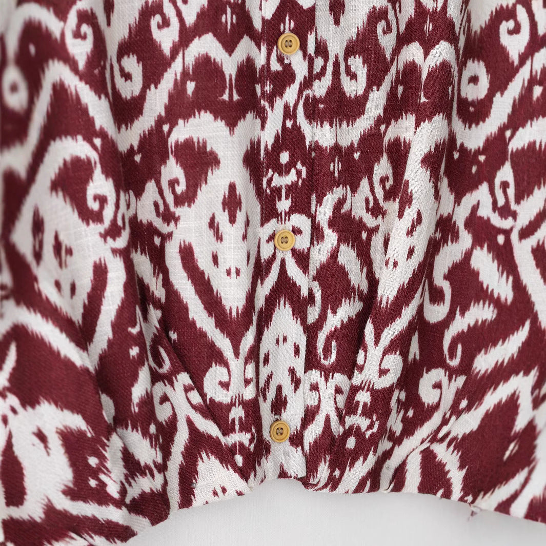 Femme Kortærmet Button-Up Skjorte Stilla