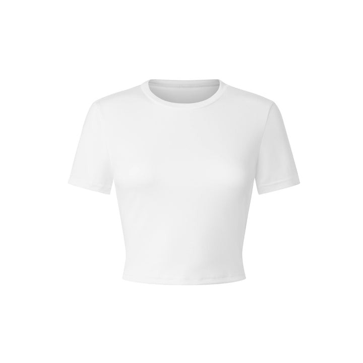 Dame Crop-Top med nostalgisk grafikdesign Skovae