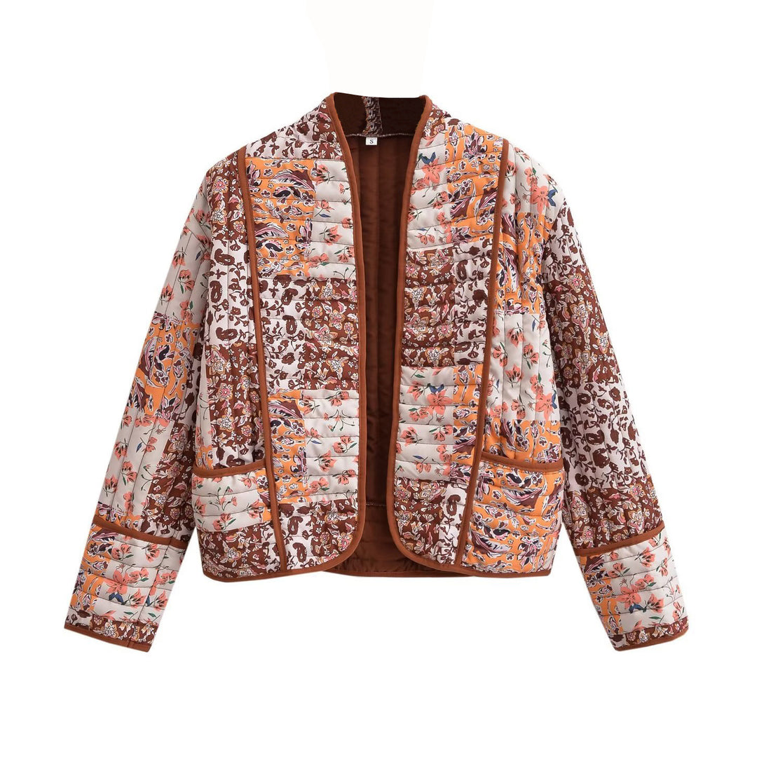 Dame Mode Patchwork-Jakke med alsidigt design og praktiske lommer Stilla