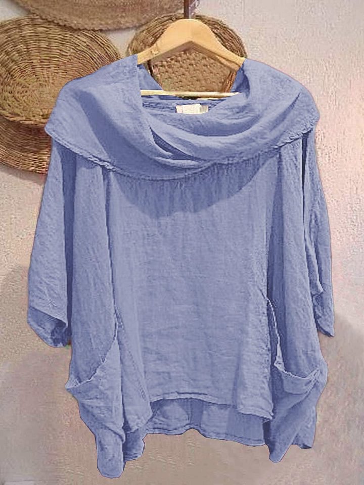 Damer Oversize Bluse med generøs krave Stilla