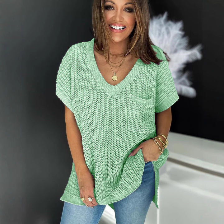 Dame Oversized Strikpullover Stilla