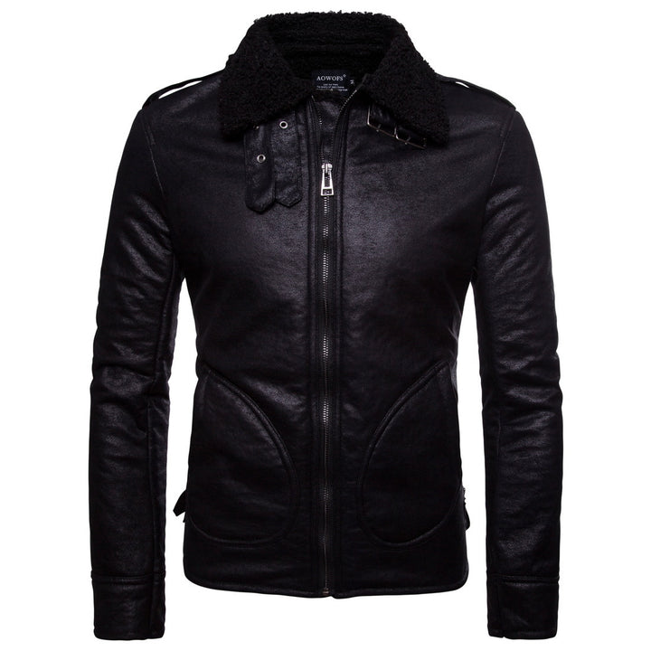 Herrer Premium Motorcykeljakke med Sherpa-krave Stilla
