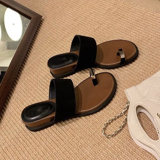 Femme Stilfulde Thong Slide Sandaler Stilla