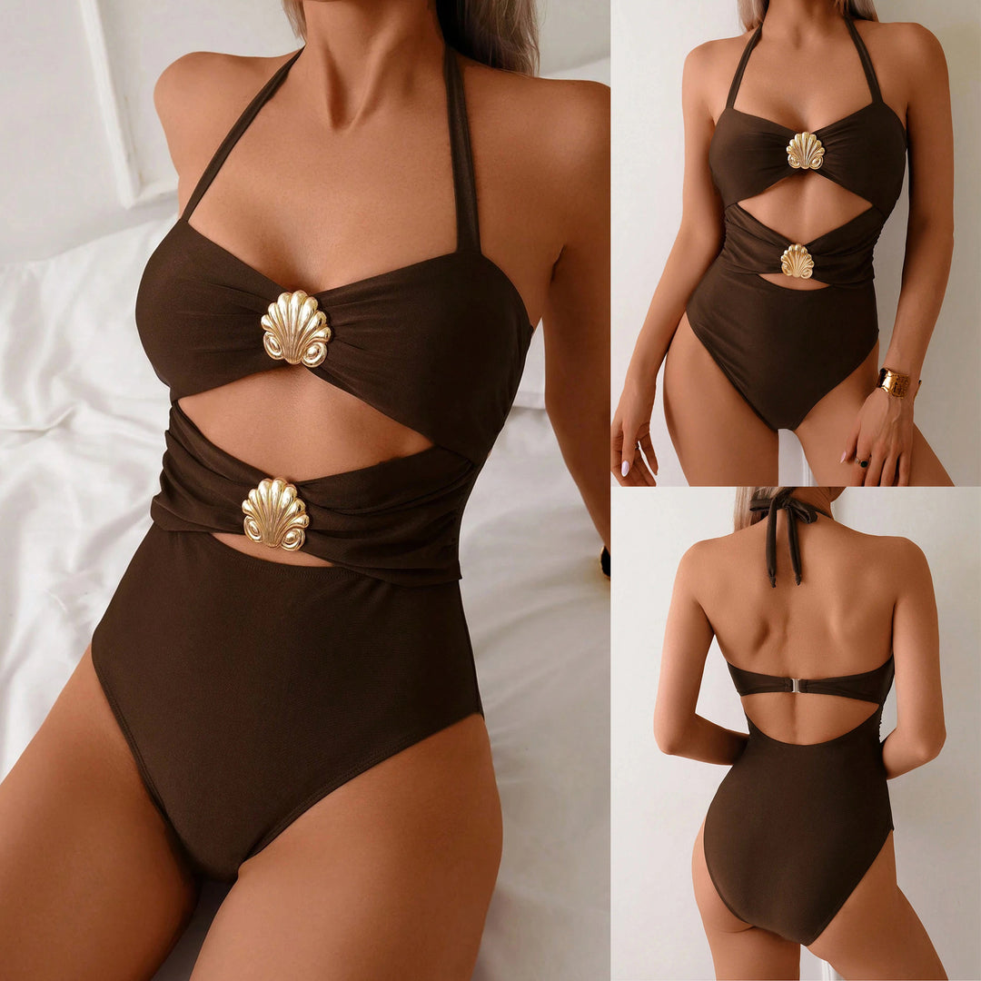 Damer Højhalset Bikini med modige Ruffle-detaljer Stilla
