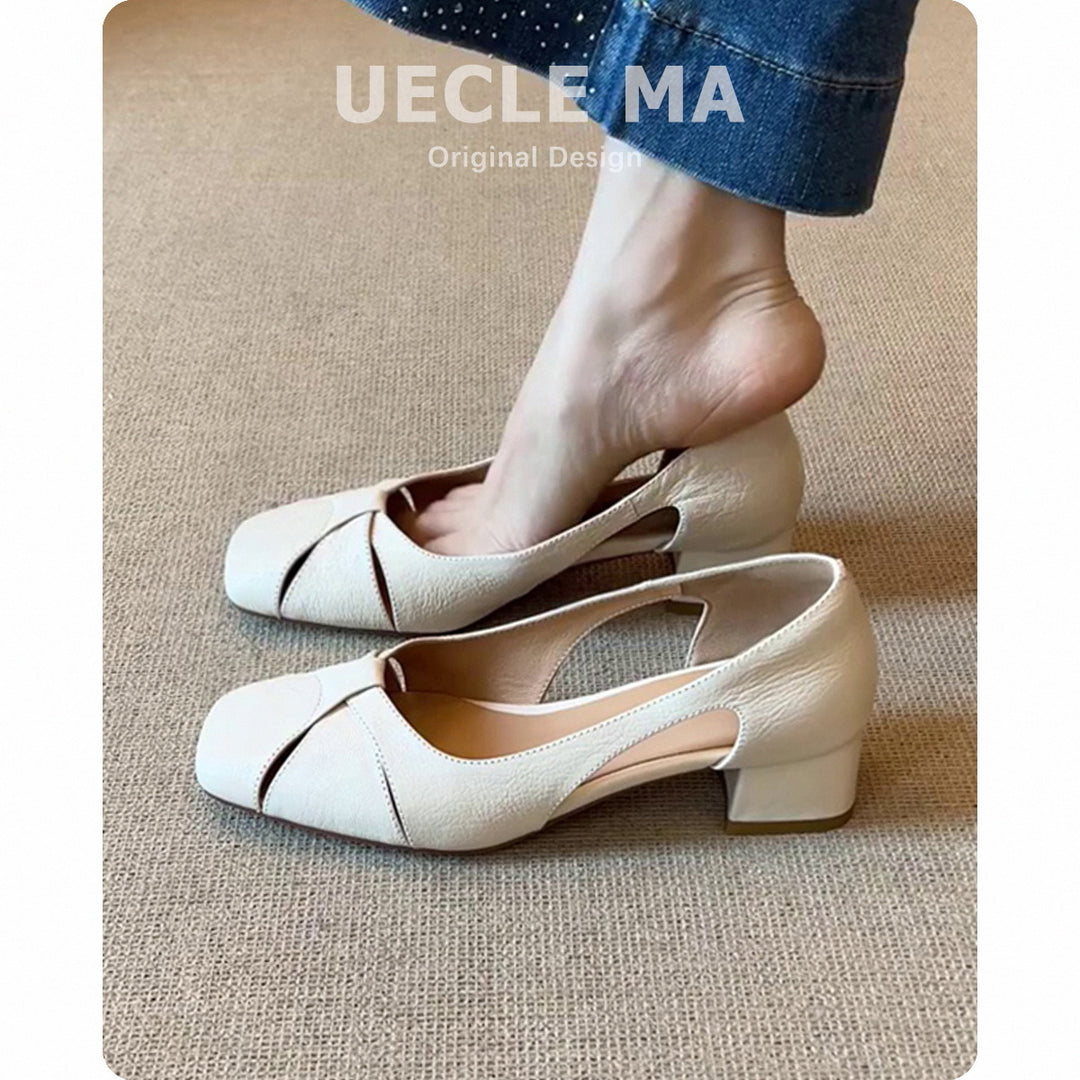 Damer Elegante Blokhæle Slingback Sko Stilla