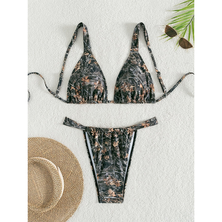 Dame bikini-sæt med modetrend animal-print og justerbare stropper Stilla