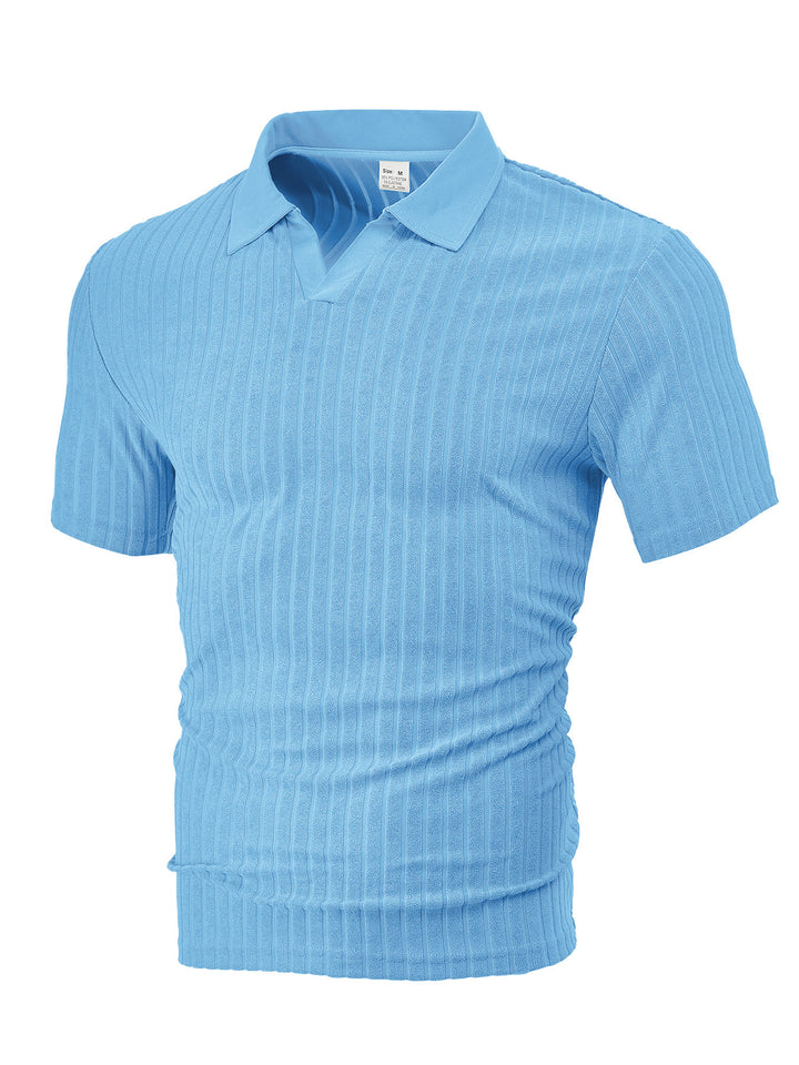 Herrer kortærmet polo shirt lavet af åndbart strukturmateriale Stilla