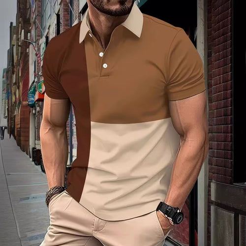 Herrer polo shirt med farveblokdesign og moderne krave Stilla