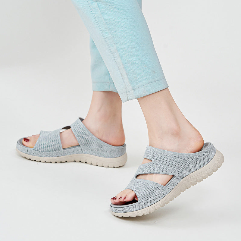 Dame Komfort-sandaler med åndbart overmateriale og fleksibel sål Stilla