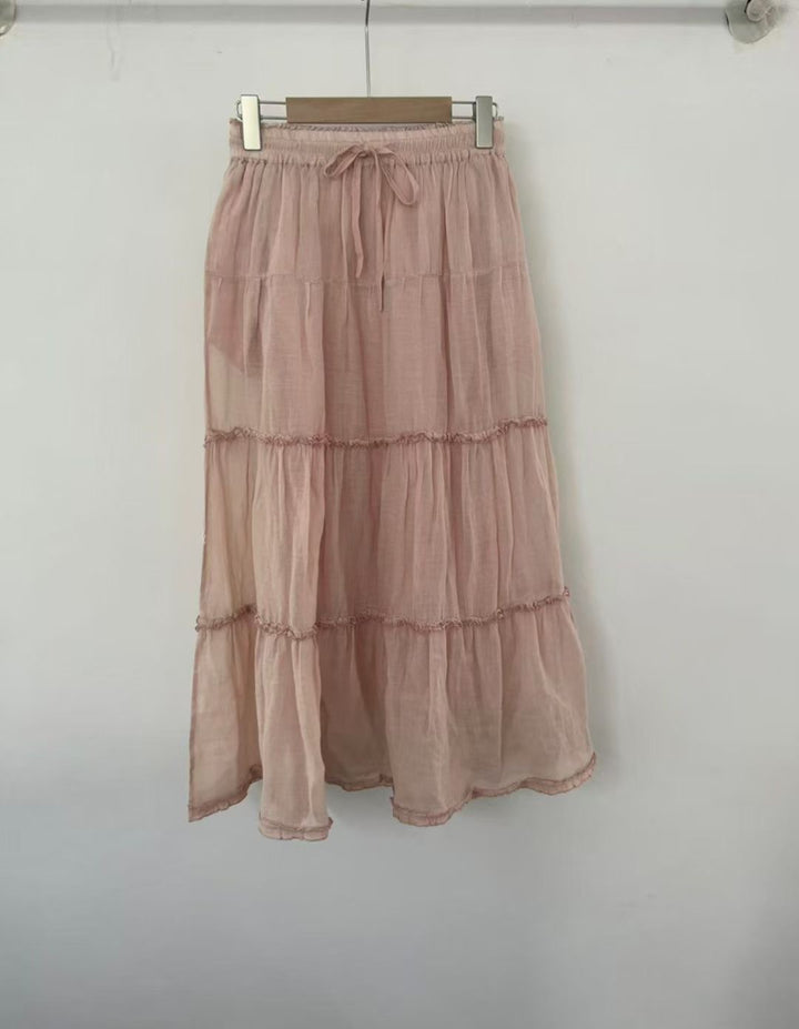 Femme Bohemian lagdelt Maxi-nederdel Stilla
