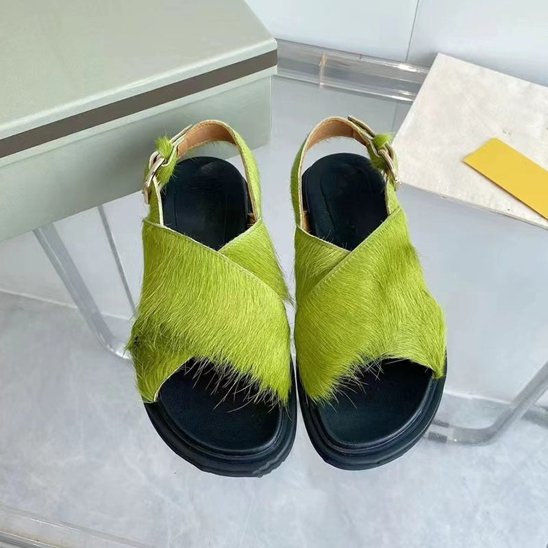Femme Stilfulde Krydsrem Sandaler med Kæledyrsdetalje Stilla